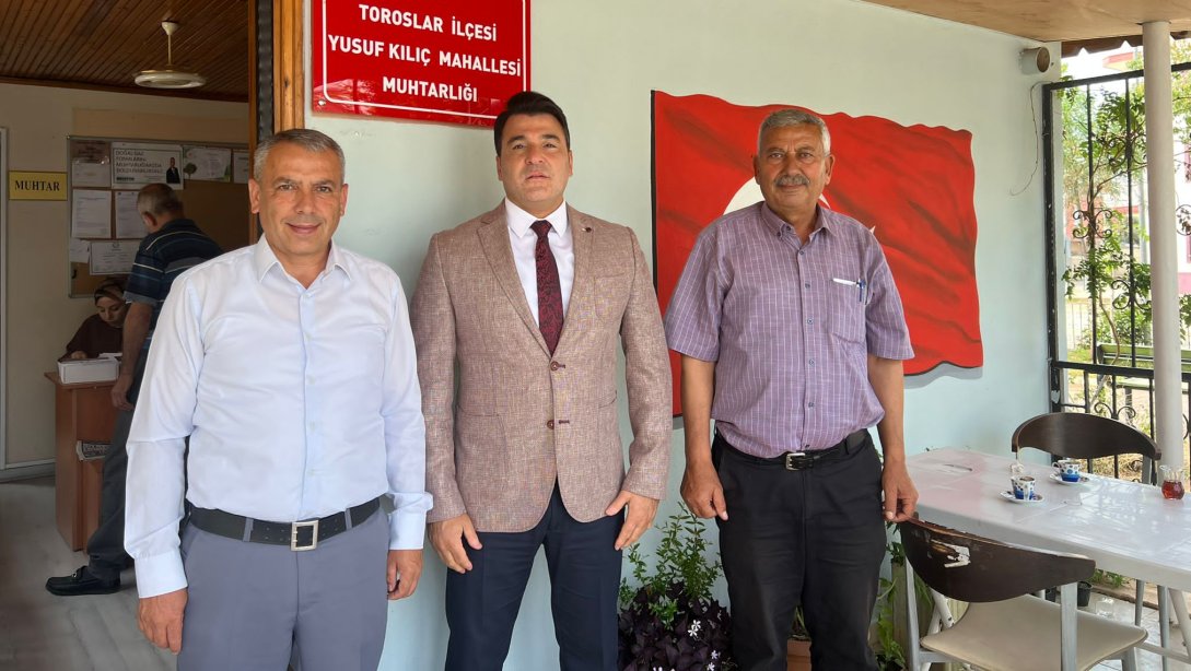 İlçe Milli Eğitim Müdürü Sayın Oğuzhan TÜLÜCÜ, Yusuf Kılıç ve Kerimler Mahalle Muhtarlarını Ziyaret Etti