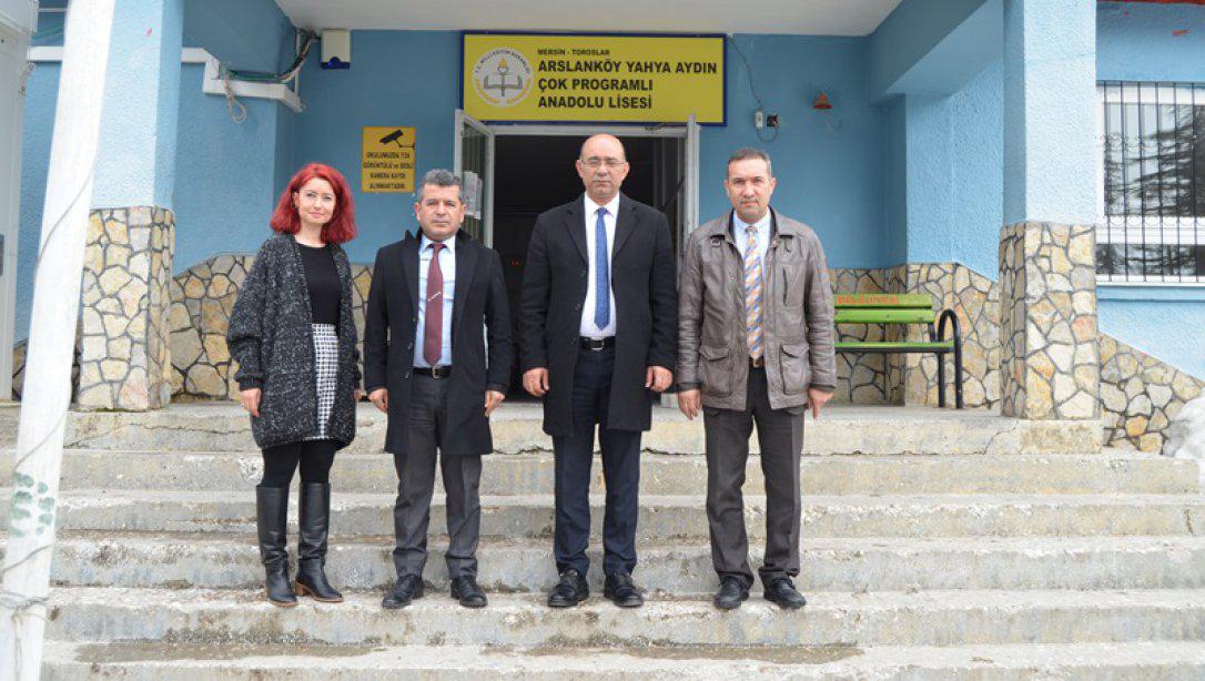 İlçe Milli Eğitim Müdürü Nazmi KENDİGELEN, Arslanköy İlkokulu ve Arslanköy Yahya Aydın Çok Programlı Anadolu Lisesini Ziyaret Etti